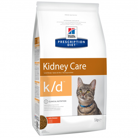 Prescription Diet k/d Kidney Care Сухой диетический корм для кошек с хронической болезнью почек, с курицей, 5 кг 7