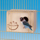 Превью Домик деревянный Нидо для птиц, мини, 11,5x12,5x12 см 1