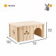 Превью Дом деревянный для кроликов Sin 4646, 33x23,6x16 см 2