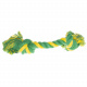Превью Игрушка для собак Веревка с 2 узлами зеленый с желтым 35 см