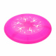Превью Игрушка для собак Фрисби светящаяся розовая с рисунком 16 см