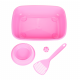 Превью Туалет для котят синий и розовый, набор с совочком, миской и шариком 37х27х8,5 см 1