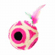 Превью Игрушка для кошек Шар сизалевый с игрушкой, розовый, 11,5 см