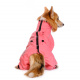 Превью Дождевик с мембраной и резиновой молнией для собак Пудель карликовый XL розовый (девочка) 1