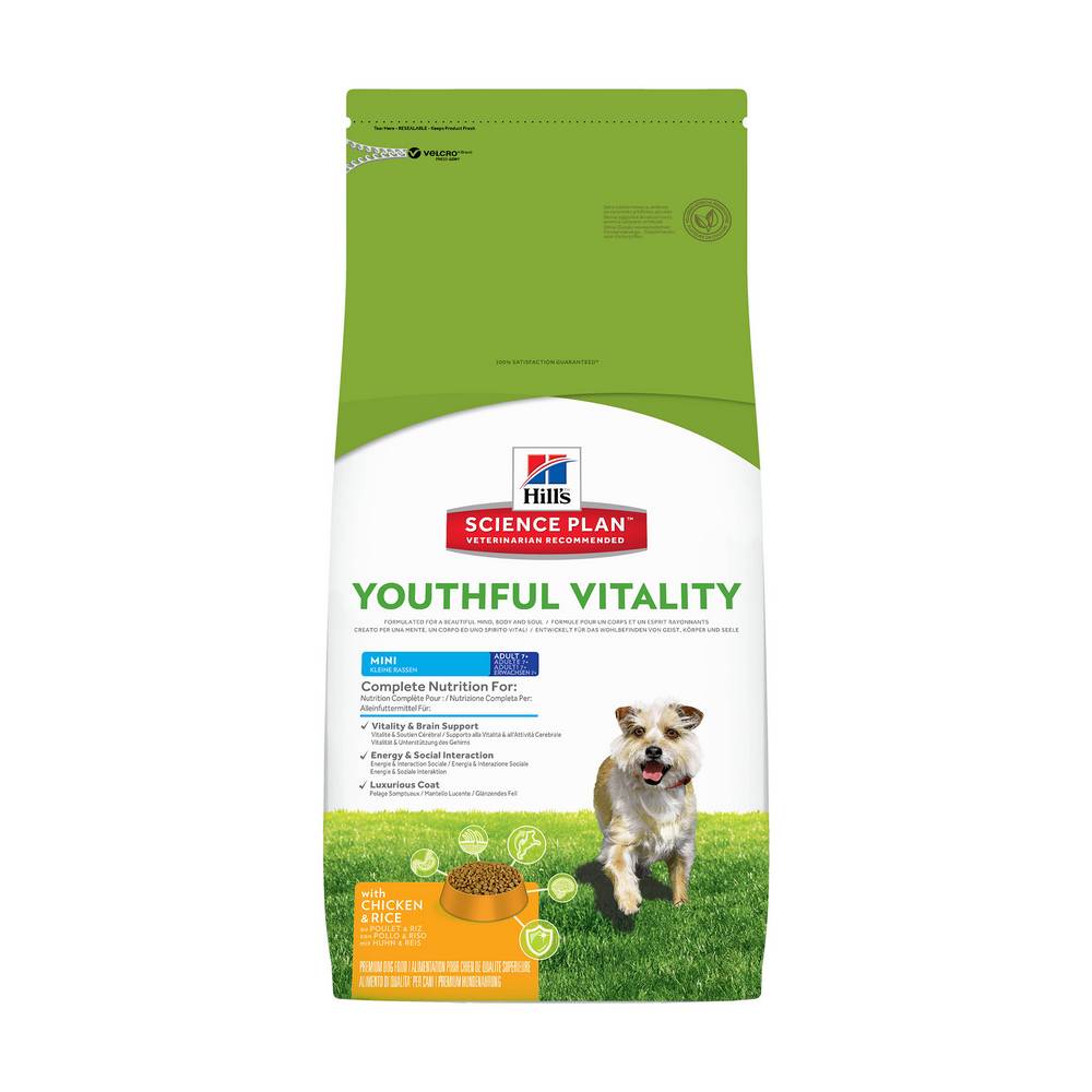 Science Plan Youthful Vitality сухой корм для собак мелких пород старше 7 лет, с курицей и рисом