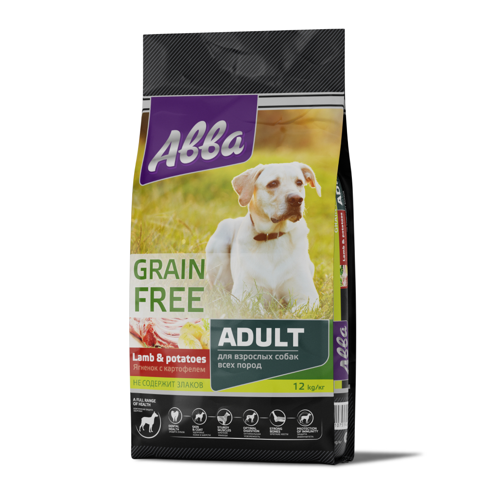 Premium Grain Free Adult сухой корм для собак всех пород старше 1 года, с ягненком и картофелем