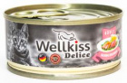 Delice Adult Влажный корм (консервы) для кошек, с лососем, 100 гр.
