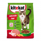 Корм сухой для взрослых кошек, мясной пир, 350 г