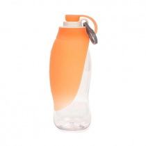Бутылка-автопоилка с лепестком оранжевая, 600мл