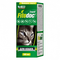Fitodoc спрей для кошек и котят старше 2 месяцев от блох, клещей и комаров, 100мл