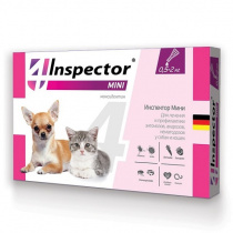 Mini капли на холку для кошек и собак весом от 0,5 до 2 кг от блох, клещей и гельминтов, 1 пипетка