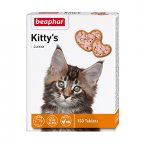 Beaphar Kittys Junior Витамины для котят сердечки с биотином, уп. 150 шт.