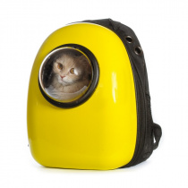 Рюкзак переноска для кошек и собак желтый 30x28x44 см