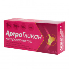 Артрогликан Таблетки для восстановления и укрепления опорно-двигательного аппарата у животных, 30 таблеток