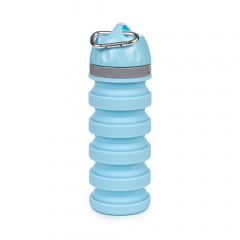 Бутылка для воды складывающаяся светло-голубая