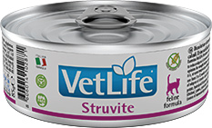 Vet Life Struvite диетический влажный корм для кошек при мочекаменной болезни, 85г