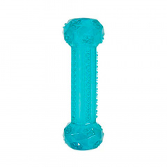 Игрушка из термопластичной резины Хрустящая палочка с пищалкой, 15 см, бирюзовая