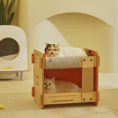 Когтеточка-лежанка напольная для кошек Кровать, 53х47,5х39,5 см