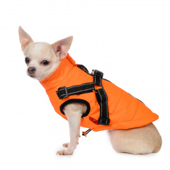 Куртка для собак со шлейкой желтая XS