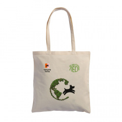 Сумка хлопковая для шоппинга Carryme Волонтёры леса, земной шар зелёный, 140 г/м2, натуральный