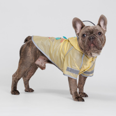 Дождевик куртка с дракошей для собак, 2XL, бежевый
