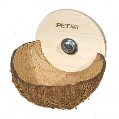 Кормушка для грызунов Wall Coconut, S, 8х8х8 см