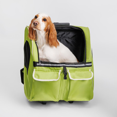Сумка-рюкзак на колесиках 3 в 1 для кошек и собак мелкого размера, 43х31х43-106 см
