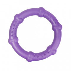 Игрушка для собак Кольцо с косточками, 16,5 см, фиолетовое