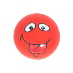 Игрушка для собак Мяч Смайлик латексный, 6 см