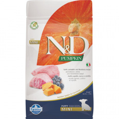 N&D PUMPKIN сухой корм для щенков мелких пород, с ягненком, тыквой и черникой, 800г