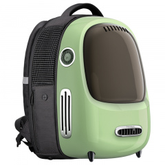 Винтажный рюкзак-переноска для домашних животных зеленый, 33x30x45 см
