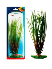 Растение для аквариума ПеннПлакс Хейрграсс с грузом зеленое 27 см