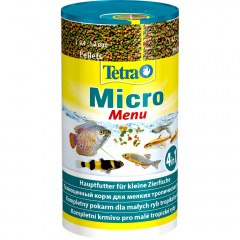 Micro Menu корм для рыб в микро чипсах, гранулах, пеллетах и палочках, 100 мл