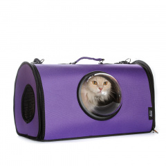 Сумка-переноска для кошек и собак мелкого размера, 48х26х29 см, фиолетовая