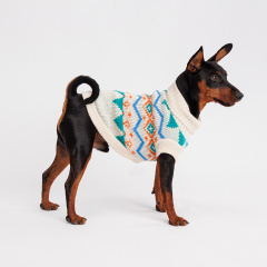 Свитер с узорами для собак, 30 см, светлый