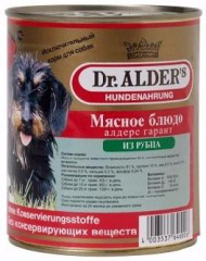 Алдерс Гарант консервы для взрослых собак, рубленое мясо рубец и сердце, 750 г