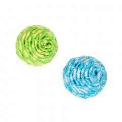 Игрушка для кошек Мяч разноцветный полосатый 4 см (2 шт)
