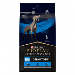 Сухой корм полнорационный диетический Veterinary Diets DRM Dermatosis для щенков и взрослых собак для поддержания здоровья кожи при дерматозах и выпадении шерсти 3 кг