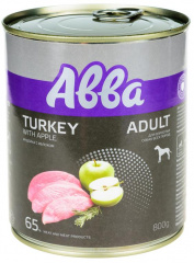 Premium Adult консервы для собак средних и крупных пород, с индейкой и яблоком, 800гр