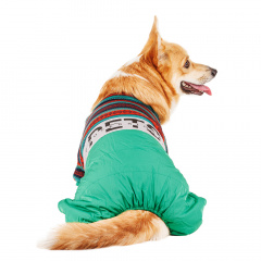 Комбинезон для собак с узором 4XL зеленый (унисекс)