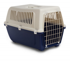 Переноска Визион для кошек и собак мелкого размера, 48x32x33 см, синяя