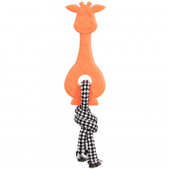 Игрушка для собак Жираф с веревкой, 18,7 см