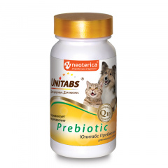 Пребиотик с Q10 для регуляции пищеварительной системы у кошек и собак, 100 таблеток