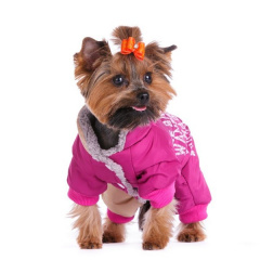 Комбинезон для собак розово-бежевый для девочек XS