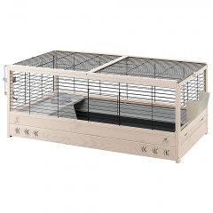 Клетка деревянная для морских свинок и кроликов Arena 120 Nera, 125x64,5x51 см
