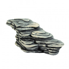 Декор для аквариумов Камень для черепах большой, 26x15x9,5 см, серый