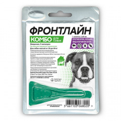 Фронтлайн Комбо Капли от клещей и блох для собак 20-40 кг (L), 1 пипетка, 2,68 мл