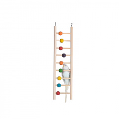 Игрушка для птиц Лестница с 9-ю ступенями и бусинками, 39х9 см