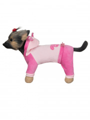 Комбинезон велюровый для собак Зайка-4 XL розовый (унисекс)