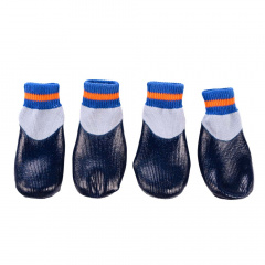 Носки с прорезиненной подошвой синие размер 0